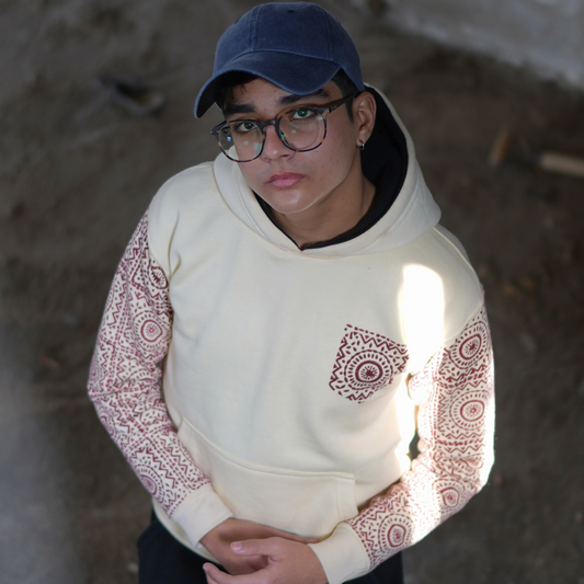 Cream color pehchan hoodie II