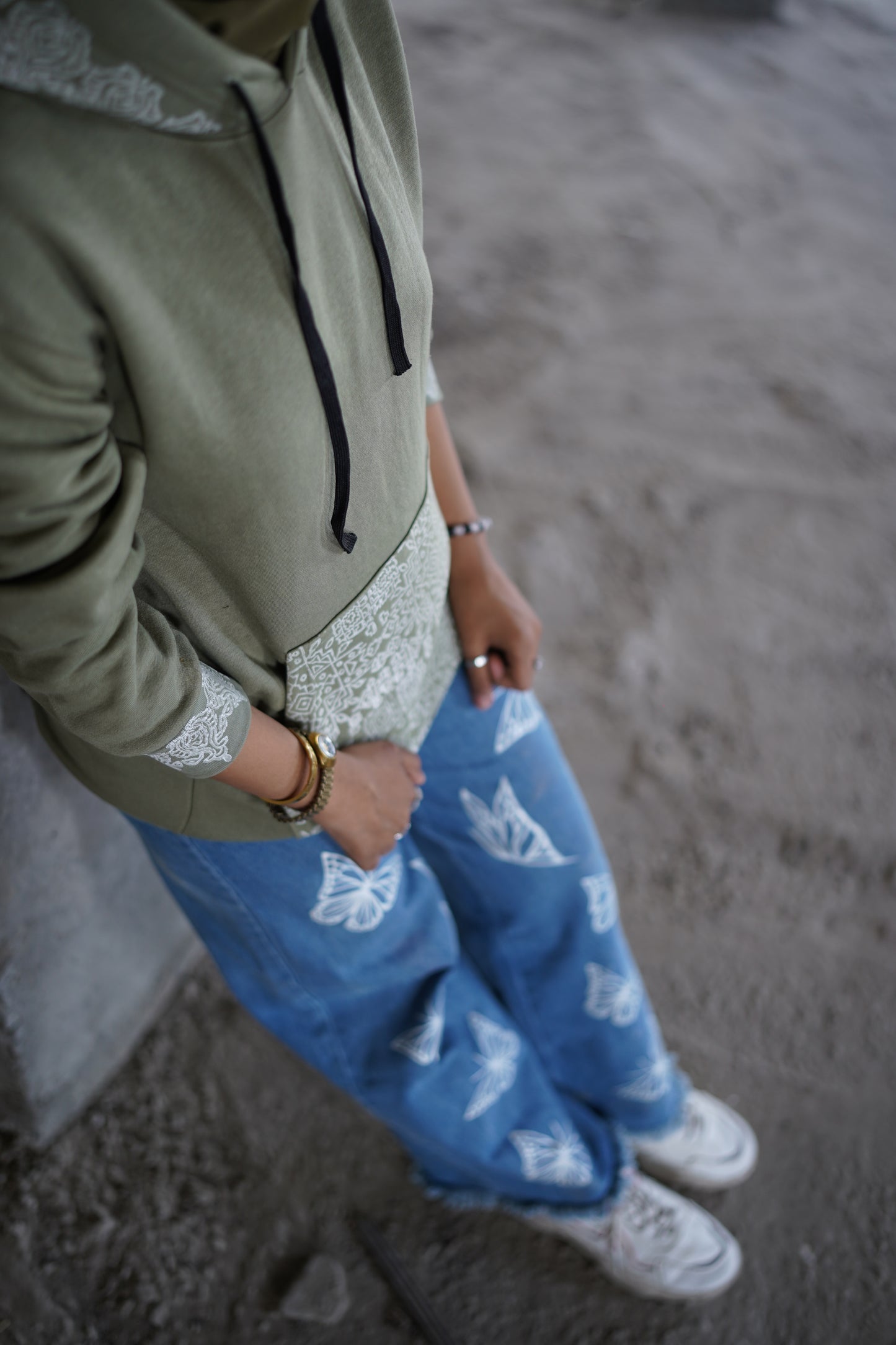 Olive Green Pehchan hoodie V