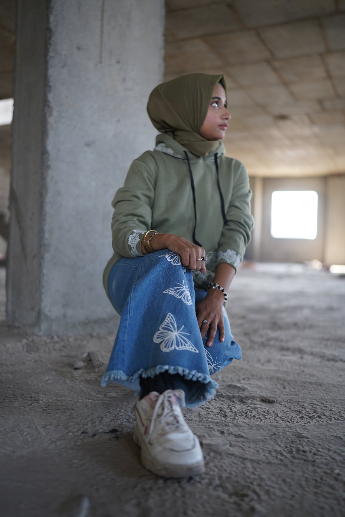 Olive Green Pehchan hoodie V