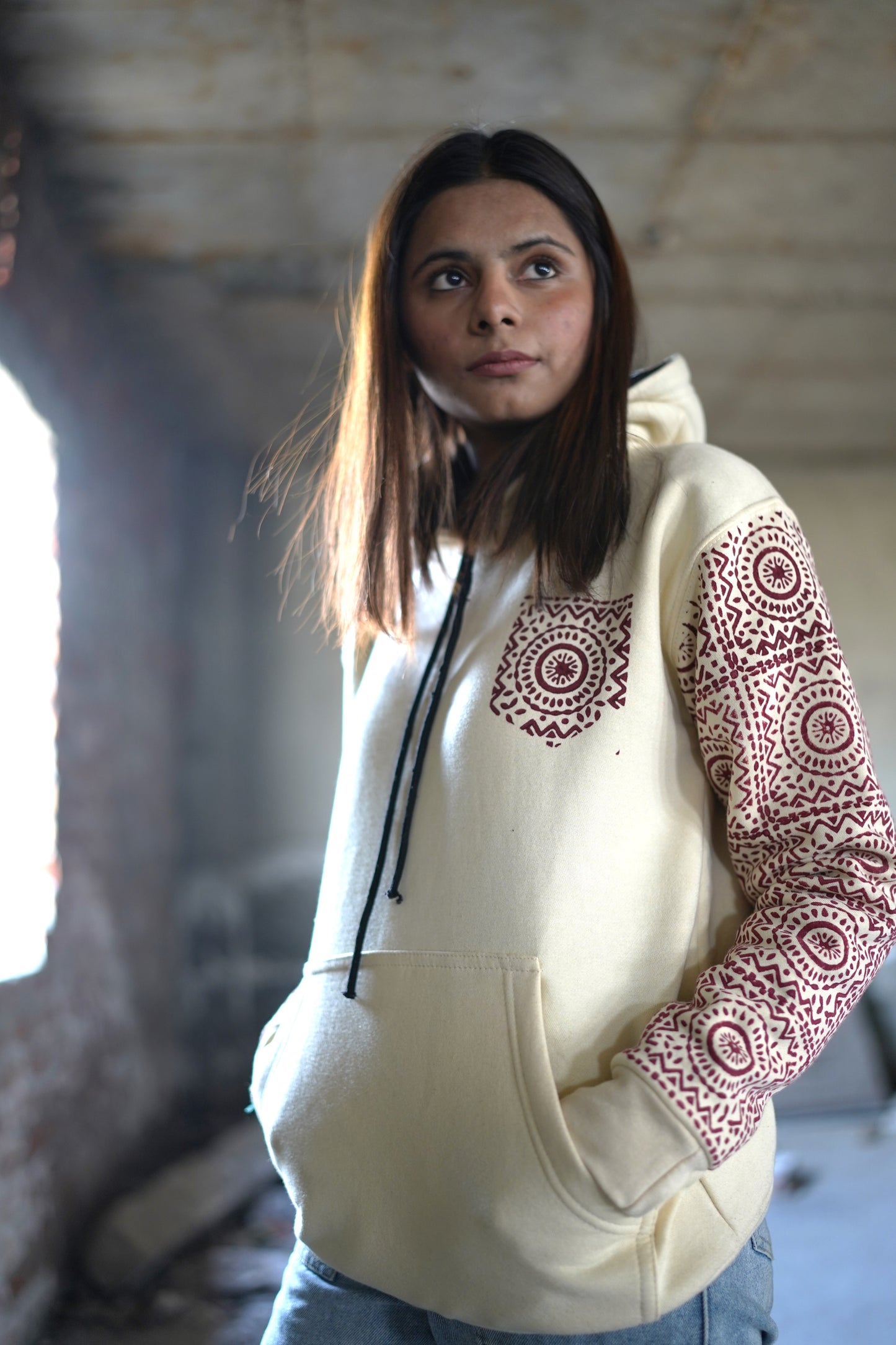 Cream color pehchan hoodie II