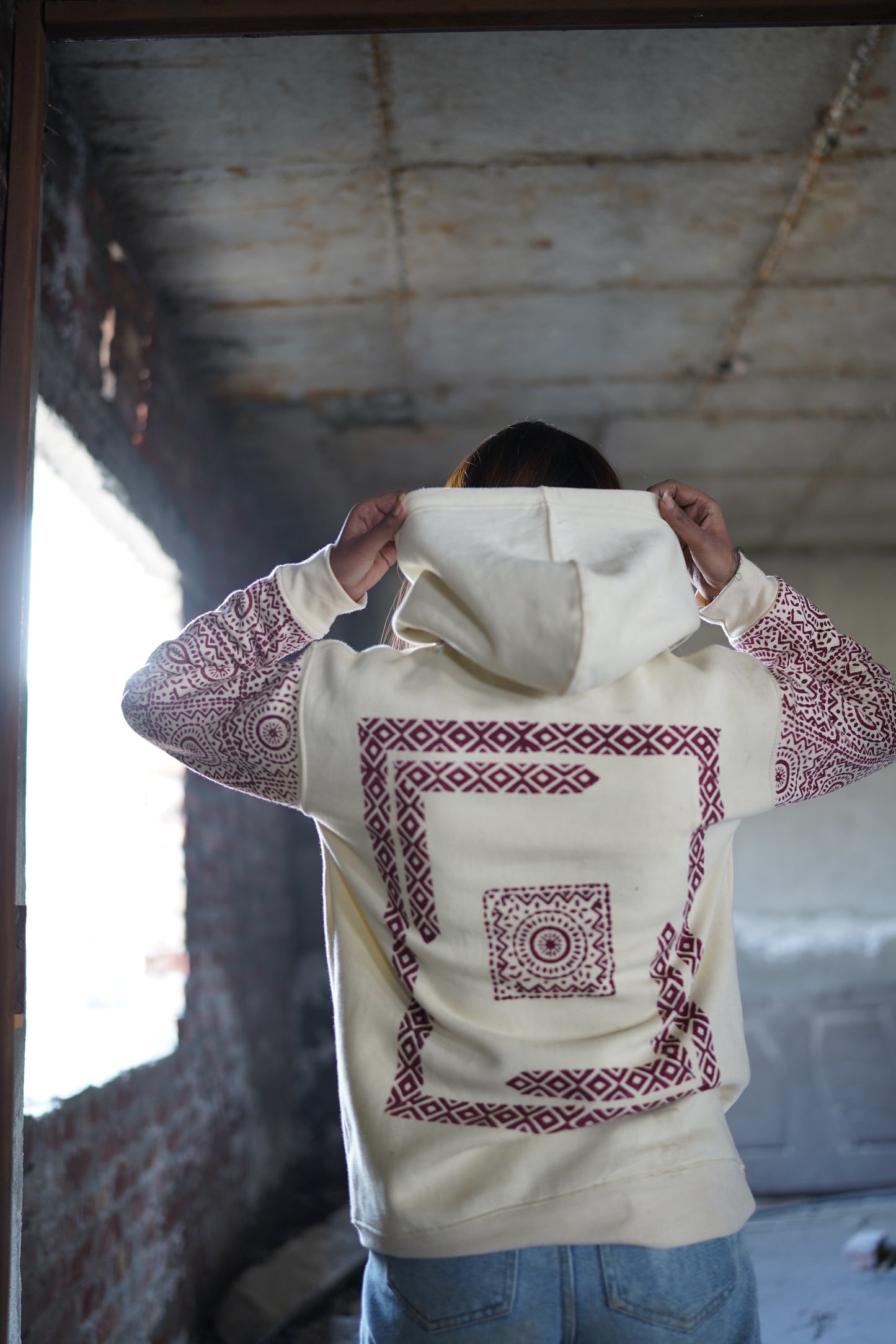 Cream color pehchan hoodie II