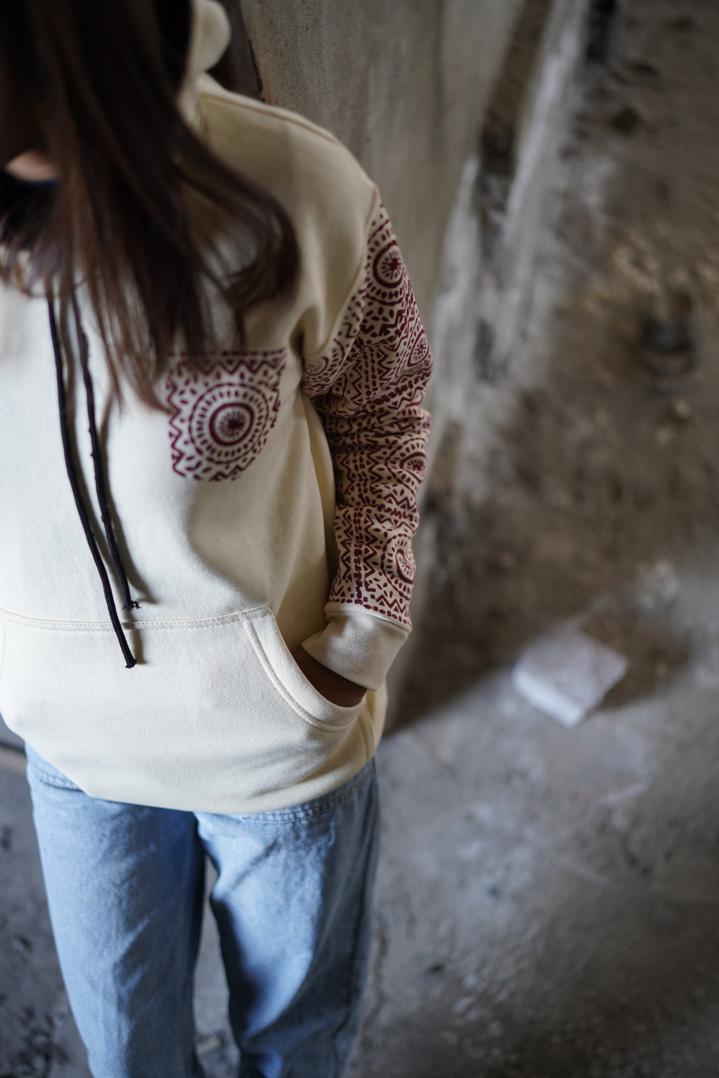 Cream color pehchan hoodie II