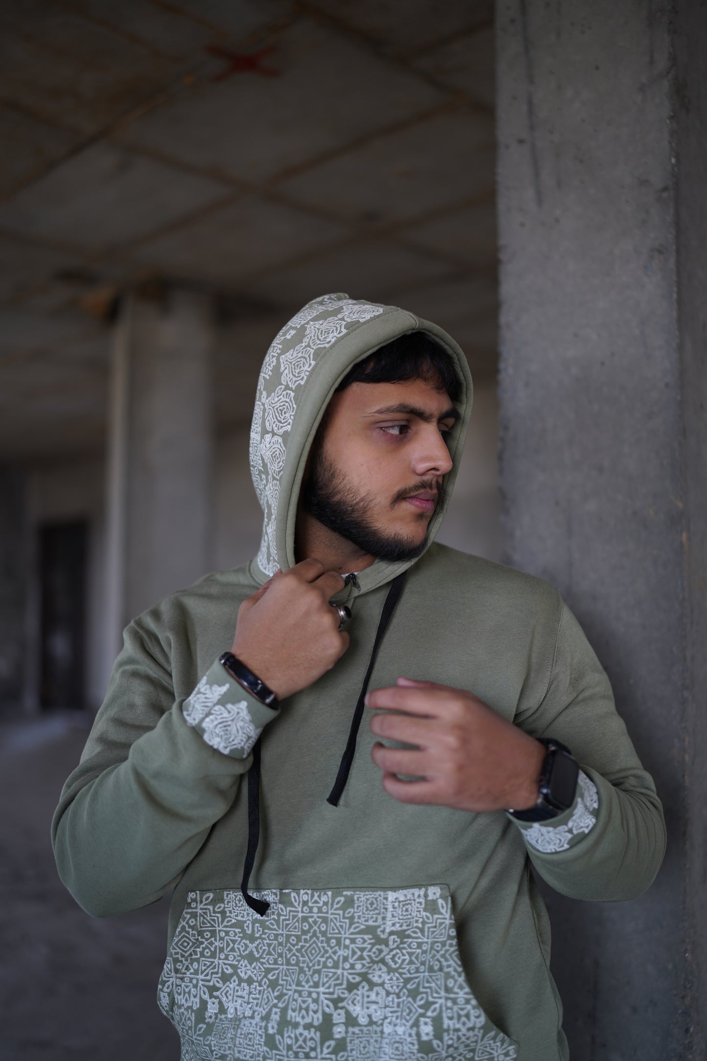Olive Green Pehchan hoodie V